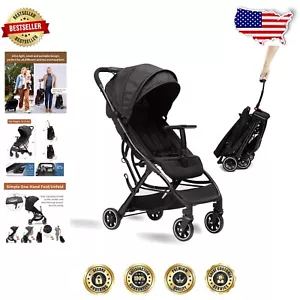 Lightweight Automatic-Folding Umbrella Stroller w/ Sun Canopy - Travel Friendly - Picture 1 of 8