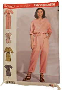Simplicity 8907 Jumpsuit Romper Dress Size 14-22 Different Lengths Uncut - Picture 1 of 3