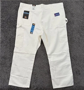 Dickies Sherwin Williams Utility Painters Pants Mens 48x30 White NEW Relaxed Fit - Picture 1 of 9