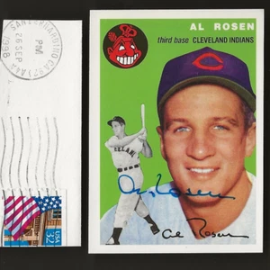 Al Rosen 1994 Topps Archives 1954 card #15 Auto Autographed Signed Indians - Picture 1 of 2