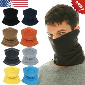 Face Mask Balaclava Tube Bandana Cover Snood Neck Gaiter Scarf Reusable Washable