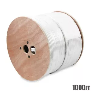 1000FT RG59 Siamese Cable Plenum 20AWG 18/2 Power CCTV Security Camera Bulk Wire - Picture 1 of 1