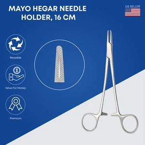 Mayo Hegar Needle Holder 16 cm Stainless Steel Surgical Instruments German Grade - Picture 1 of 2