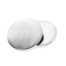 Sterling Silver Set of 2 Drinks Coasters Hallmark Spiral Design Bar Accessories