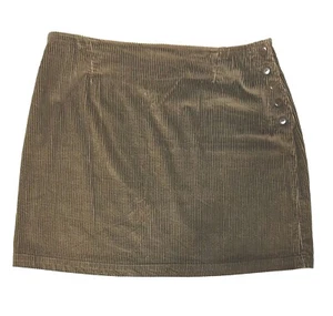 Falda Pana J. Jill Talla 20 Pequeña Marrón Botones Laterales 20P - Imagen 1 de 9