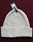 DKNY RIBBED BEANNIE HAT PURE CASHMERE ONE SIZE COLOR CREAMY WITH TAG
