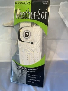 NIP FJ Footjoy WeatherSof Golf Glove Left Hand White Women Small REDUCED - Picture 1 of 6
