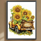 5D DIY Partial Special Shaped Drill Diamond Painting Sunflower Car 30x40cm