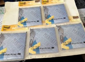 5 Packages Super Sticky Post-It Notes New York Motif, 3.9" x 3.8" 75 notes/pkg - Picture 1 of 1