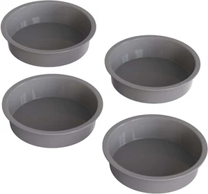 Silicone 5 Inch Cake Pan Round, Set of 4 Silicone Small Cake Pans round 5 Inch - Picture 1 of 12