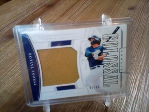 2020 National Treasures COLOSSAL ROOKIE PATCH 45/99 TYRONE TAYLOR BREWERS - Picture 1 of 2