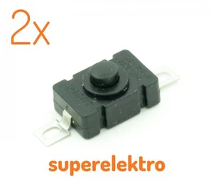 2x Druckschalter für Taschenlampe Taschenlampenschalter AN-AUS-Schalter 2 Lötpin - Bild 1 von 12