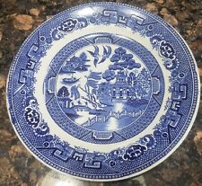 Vintage Petrus Regout Maastricht Ironstone Blue Willow Plate 8.75 "