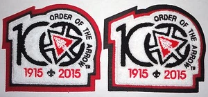 Juego de parches de chenilla Order of the Arrow Centennial Endowment - OA 2015 NOAC - Imagen 1 de 1