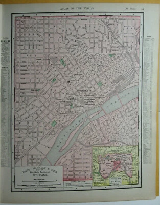 Карты городов Сент-Пол и Миннеаполис 1902 - Изображение 1 из 2
