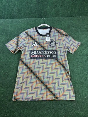 Мужские кроссовки Houston Dynamo FC Adidas черные 2024 Hispanic Heritage предматчевый топ большие - Изображение 1 из 4