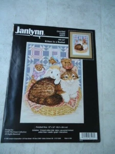 Janlynn Kitten In A Basket Counted Cross Stitch Pattern/Chart #08-107 - Picture 1 of 4