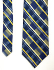 Stacy Adam?S 60? Men?S Tie Grande Knot 100% Silk Handmade In China Blue Yellow
