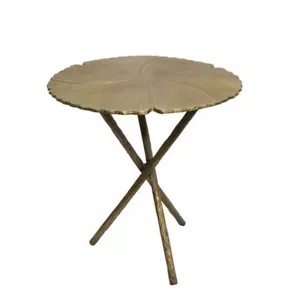 NEW French Country Brass Leaf Side Table 55x52 - Picture 1 of 1