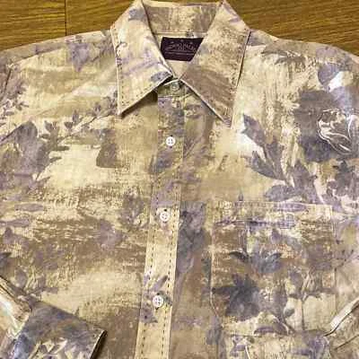 Camisa floral tropical Indigo Palms Co. Tommy Bahama manga longa botão G grande - Imagem 1 de 4