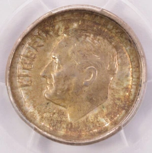 1964 10c Roosevelt Dime Obverse Die Cap & Brockage Reverse PCGS MS64 - Picture 1 of 6