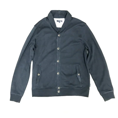 Cárdigan suéter TED BAKER para hombre S azul marino algodón jersey bolsillos tejidos Foto 1 de 4