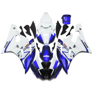Kit de carenado azul blanco para Yamaha YZF600 R6 2006 2007 ABS carcasa de plástico carrocería - Imagen 1 de 9