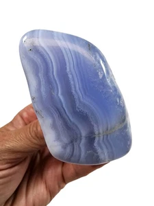 Blue Lace Agate Polished Stone 126.2 grams A Grade - Picture 1 of 4