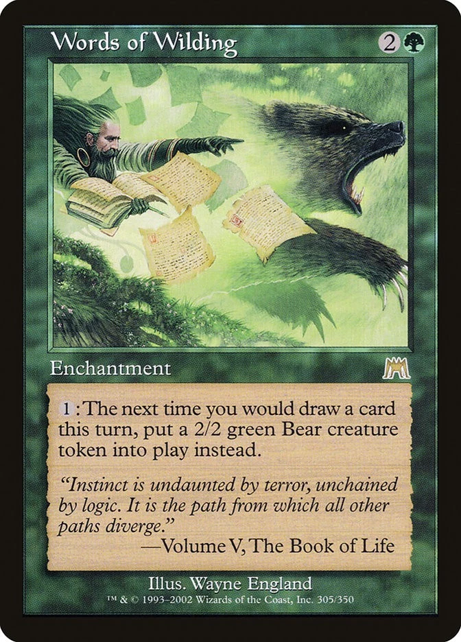 MTG Words of Wilding  - Onslaught #305 - Image 1 of 1