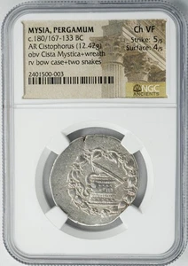 Mysia, Pergamum c.180/167-133 BC AR Cistophorus (12.42g) Ch VF NGC 948763-2 - Picture 1 of 4