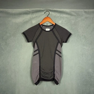 Athleta Workout Top Womens Small Diamond Fastest Ruched Track Tee Exercise Yoga - Image 1 of 4