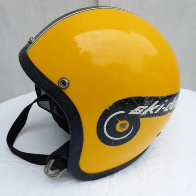 Vintage SKI DOO 60s 70s Open Face Snowmobile Helmet appx XL - Image 1 of 4
