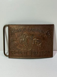 BRASS RANGE CANNING CO. CORDERO ASADO AÑOS 70 HEBILLA DE CINTURÓN VINTAGE TIFFANY & CO. - Imagen 1 de 6