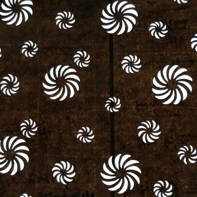 Antigua plantilla kimono de papel japonés Ise Katagami crisantemo espirales A684 Foto 1 de 4