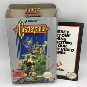 NINTENDO - LEERE CastleVania Box mit KONAMI-Prospekt - Retrogaming - Vintage