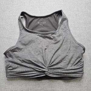 Sujetador deportivo Athleta gris torcido talla pequeña entrenamiento recortado camiseta sin mangas gimnasio gris - Imagen 1 de 5