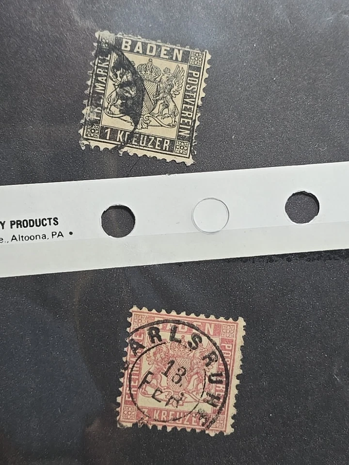 Joystamp: Alemania Estado Baden SC# 19 y 20 Usado  Foto 1 de 1