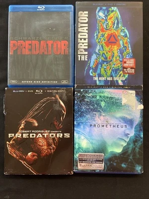 Predator, The Predator, Predators, Pometheus 4 BLURAY LOT FREE SHIP - Image 1 of 4