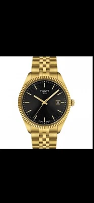 Tissot Ballade Gold Plated 40mm Watch – Black Dial – Swiss Made – Brand New - image 1 of 4