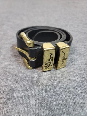R.M. Williams Drover Mens Size 30 Black Cowhide Leather Belt Gold Buckle  - image 1 of 4