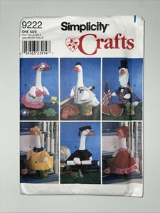 Simplicity CRAFTS 9222 ROPA GANSOS CÉSPED PATRONES DE COSTURA SIN CORTAR - Imagen 1 de 2