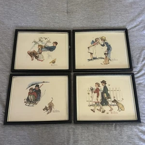 Set Of 4 Rare Norman Rockwell Painting Prints - Picture 1 of 5