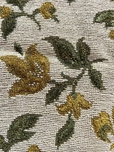 Vintage Chenille Floral Velvet Burnout Upholstery Couch Carpet Raised Fabric HTF - Picture 1 of 10