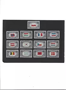 US STAMPS "Flags of Over Run Countries #909-921 MNH F-VF - Picture 1 of 2