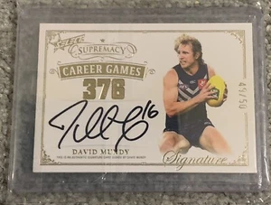 2024 AFL Select Supremacy DAVID MUNDY Career Games Signature 49/50 Fremantle - Picture 1 of 2