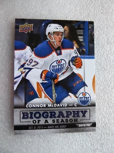 2015-16 Upper Deck Biography of a Season #BIOCM-6 Connor McDavid Rookie RC - Bild 1 von 2