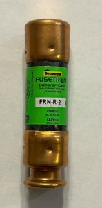 BUSSMANN FUSETRON FRN-R-2 DUAL ELEMENT TIME DELAY FUSE (Qty 9) - Picture 1 of 1