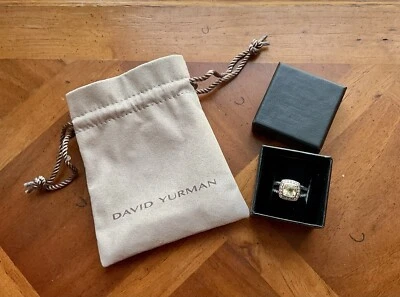 David Yurman Petite Albion Citrine And Diamond Ring Size 7 With Pouch And Box - Image 1 of 4