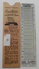 Instanta Perforation Gauge by Stanley Gibbons. Vintage, second hand.