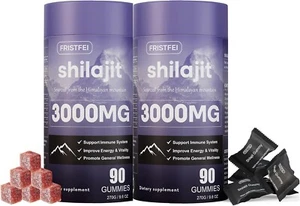 Fristfei Pure Himalayan Shilajit Gummies for Men  - 100% Natural pack of 2 best - Picture 1 of 7